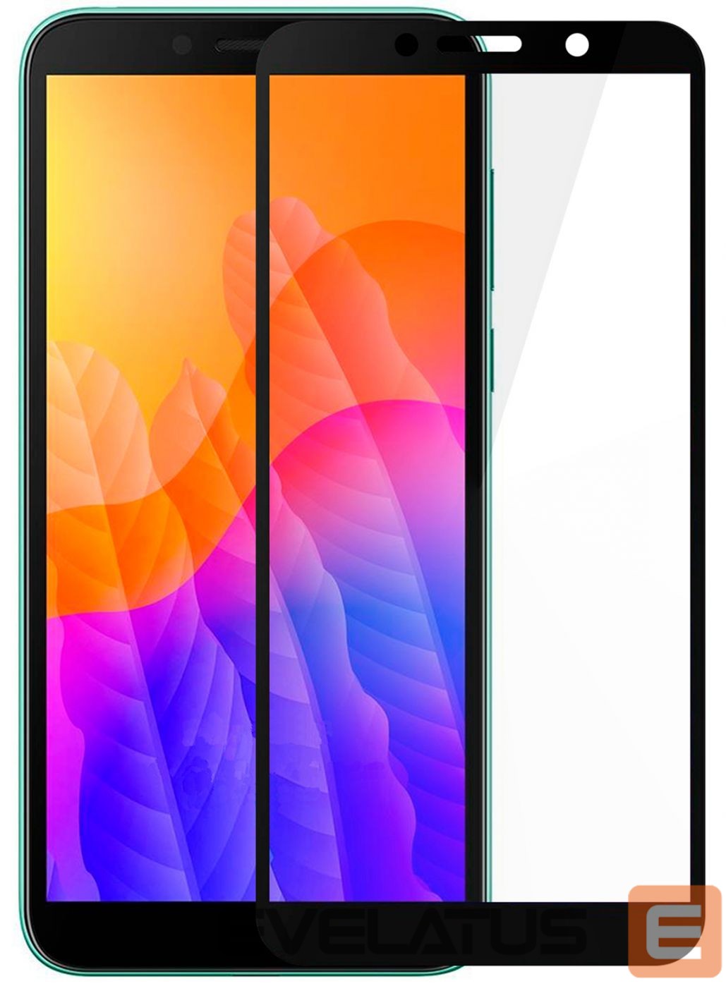 Aizsargstikls iLike Huawei Huawei Y5p 2.5D Black Frame Full Glue