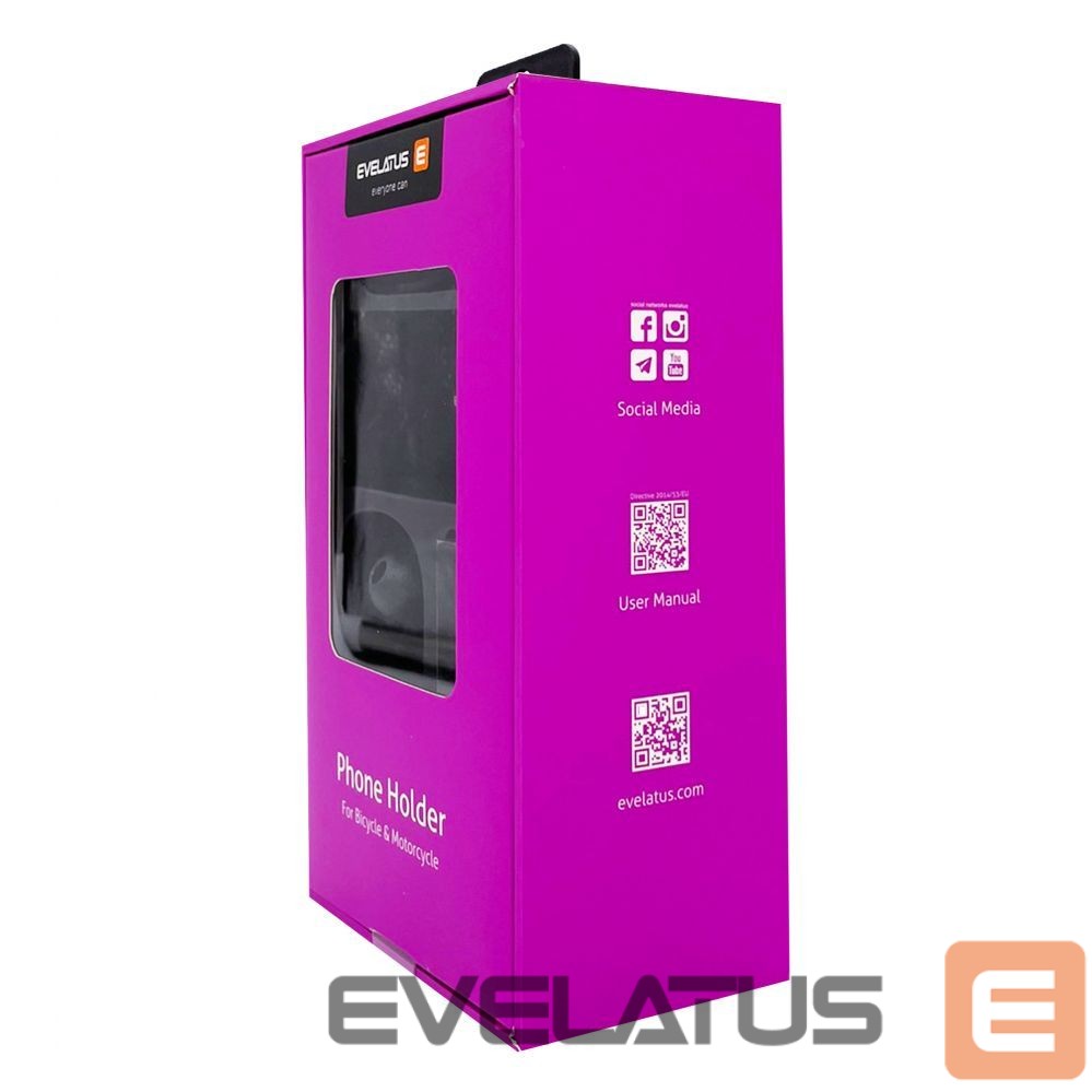 Auto turētājs Evelatus Evelatus Phone Holder For Bicycle and Motorcycle EPH01 Black