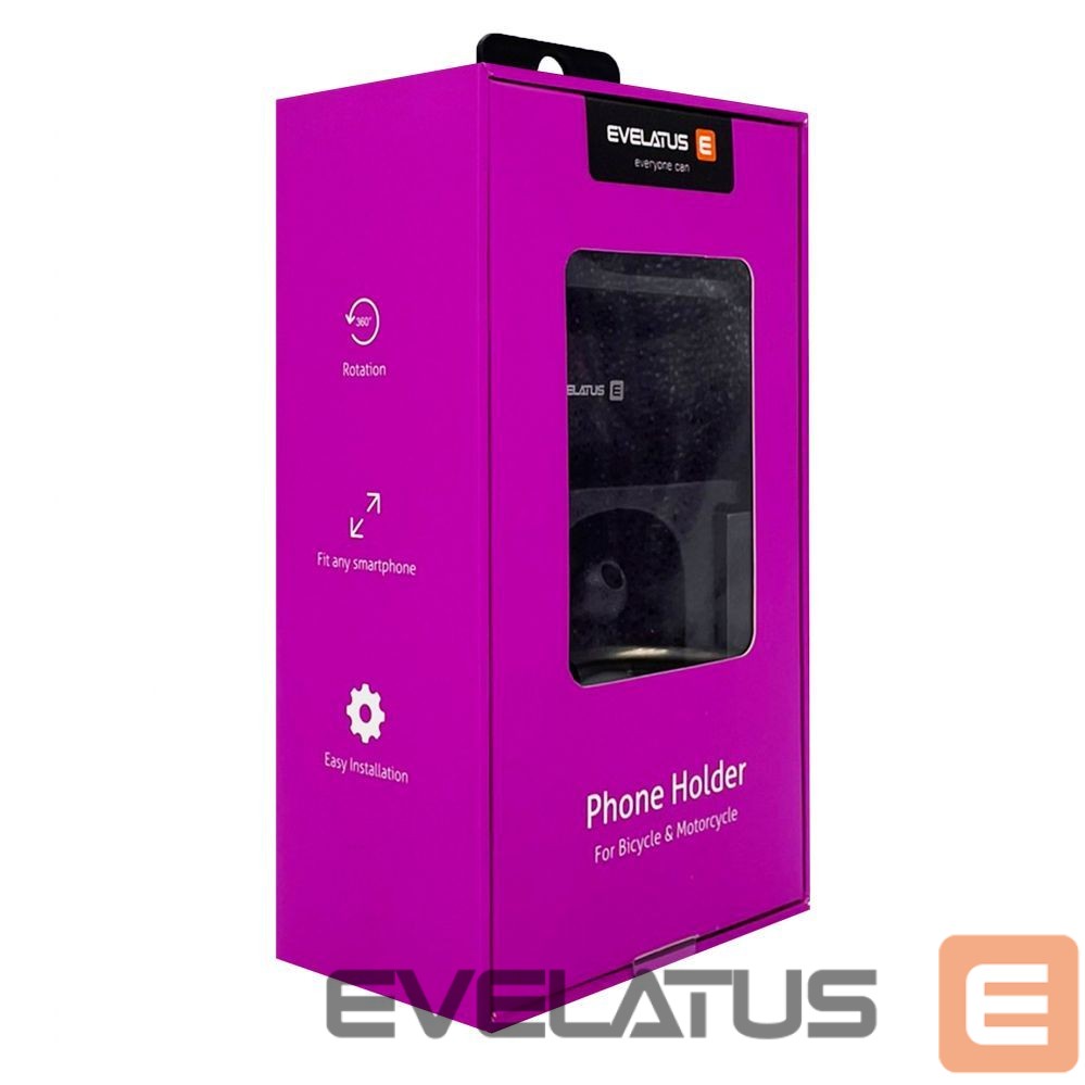 Auto turētājs Evelatus Evelatus Phone Holder For Bicycle and Motorcycle EPH01 Black