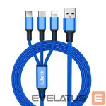 Kabelis iLike  Charging Cable 3 in 1 CCI02 Blue
