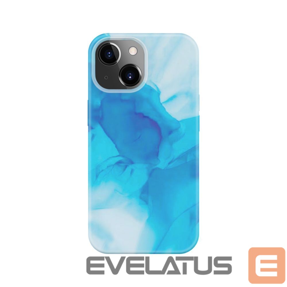 Aizmugurējais vāciņš Evelatus Apple iPhone 14 Premium Silicone case Customized Print Blue