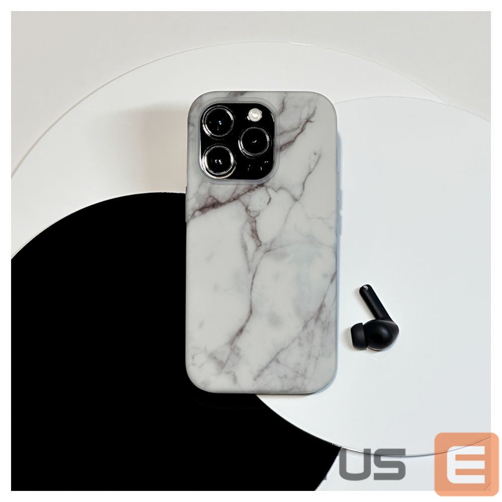 Aizmugurējais vāciņš Evelatus Apple iPhone 14 Pro Max Premium Silicone case Customized Print Marble White