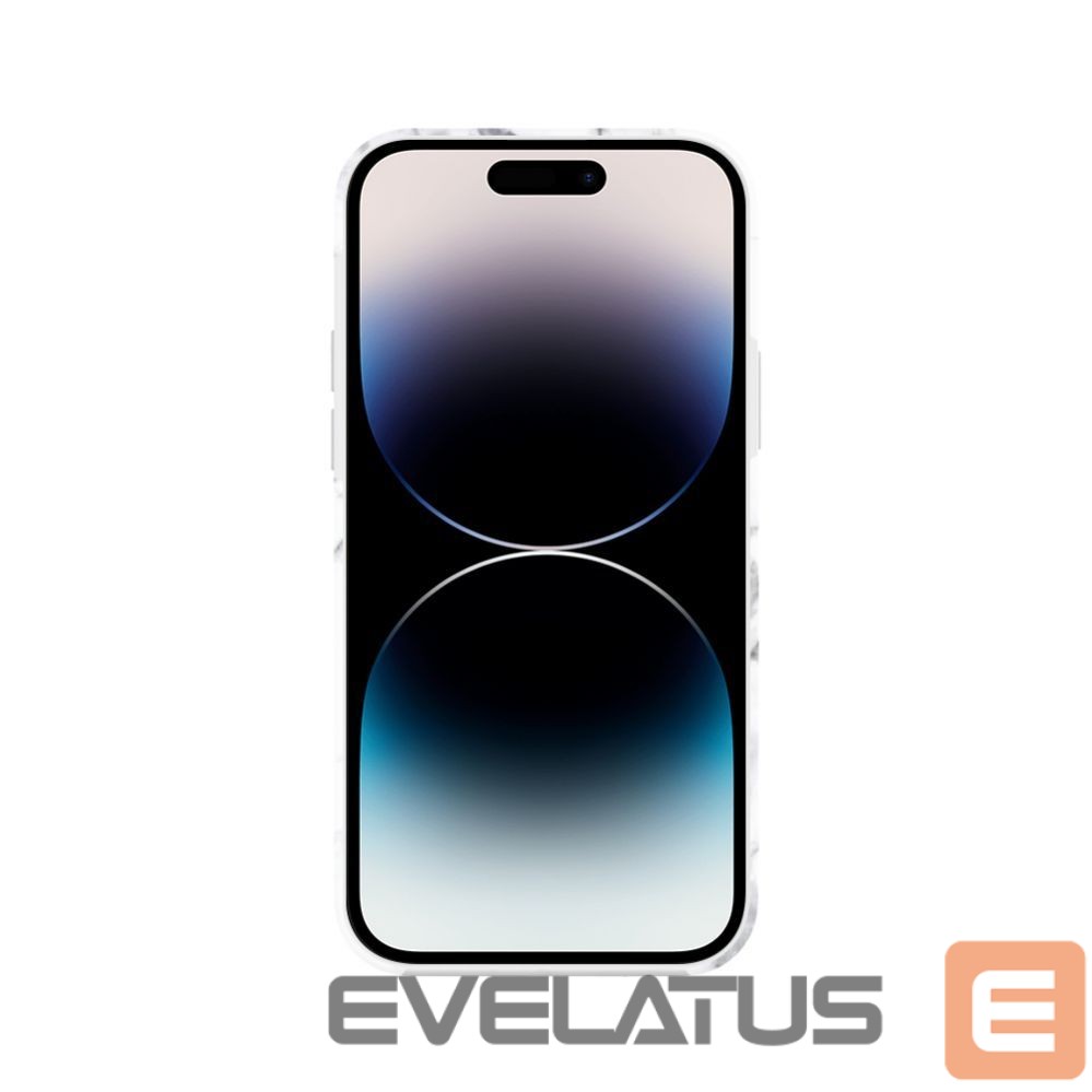 Aizmugurējais vāciņš Evelatus Apple iPhone 14 Pro Max Premium Silicone case Customized Print Marble White