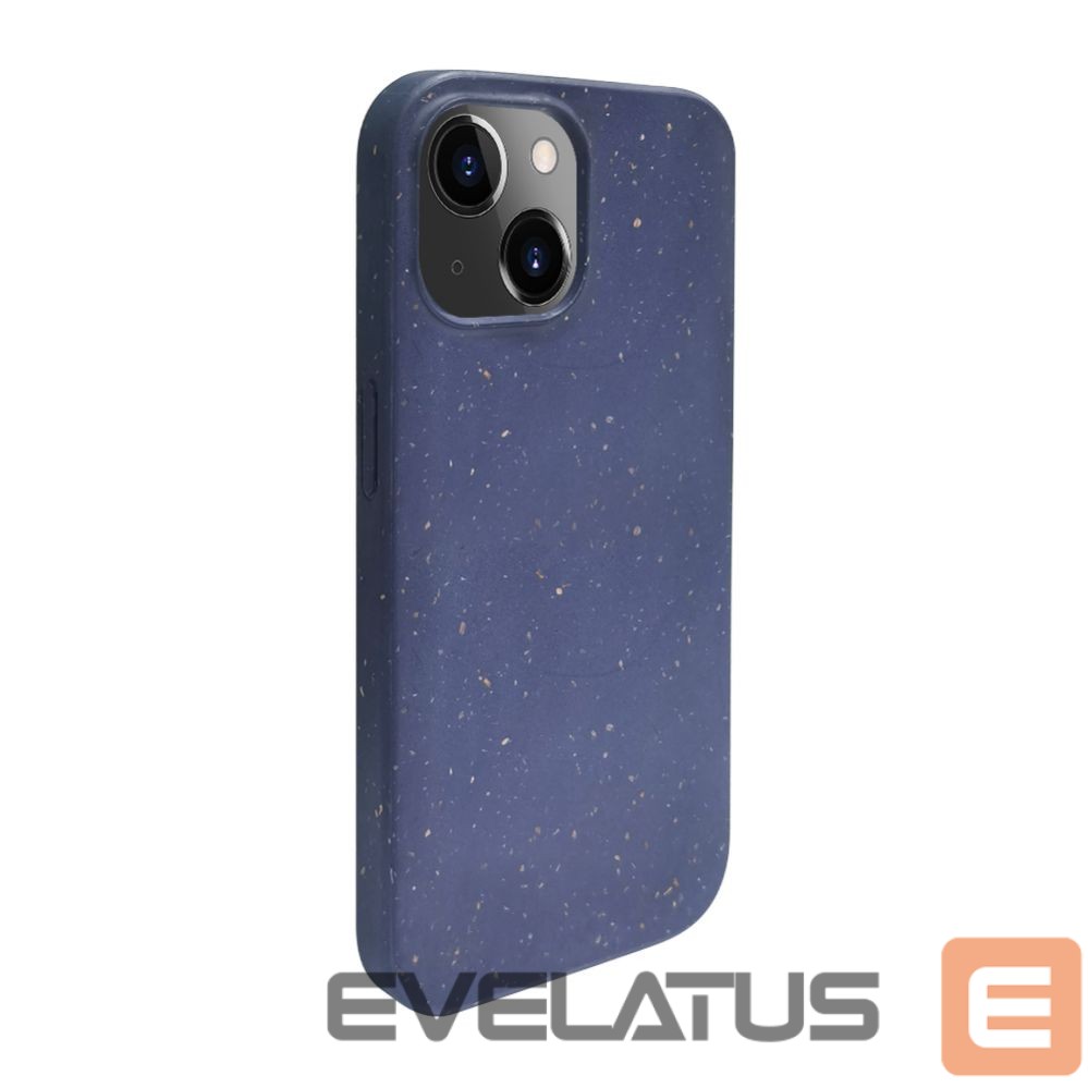 Aizmugurējais vāciņš iLike Apple iPhone 13 Silicone plastic case Eco Print Design Blue