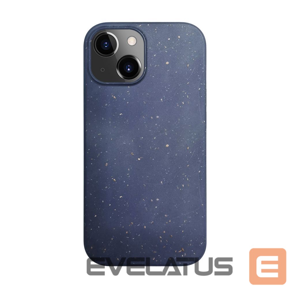 Aizmugurējais vāciņš iLike Apple iPhone 13 Silicone plastic case Eco Print Design Blue