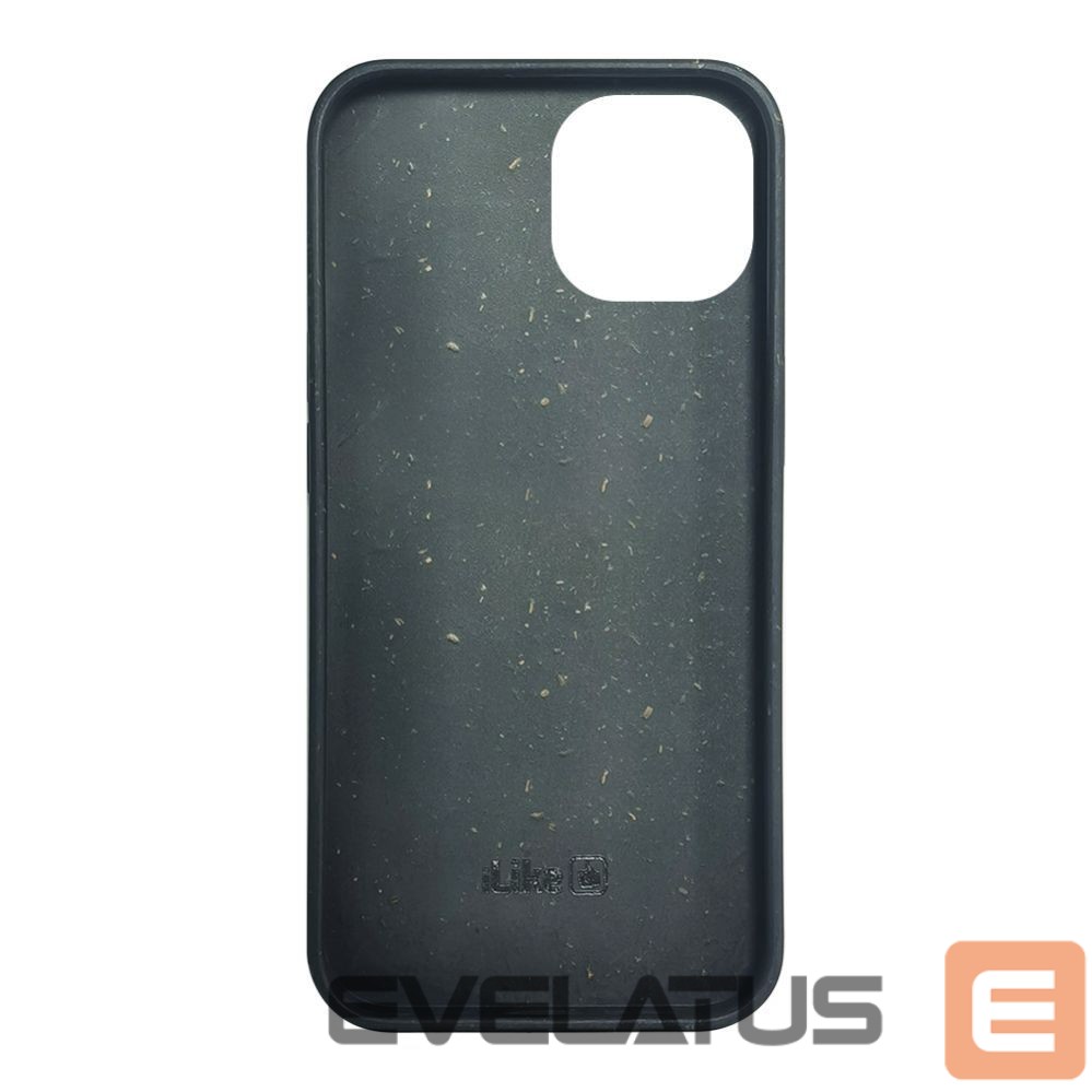 Aizmugurējais vāciņš iLike Apple iPhone 14 Silicone plastic case Eco Print Design Black