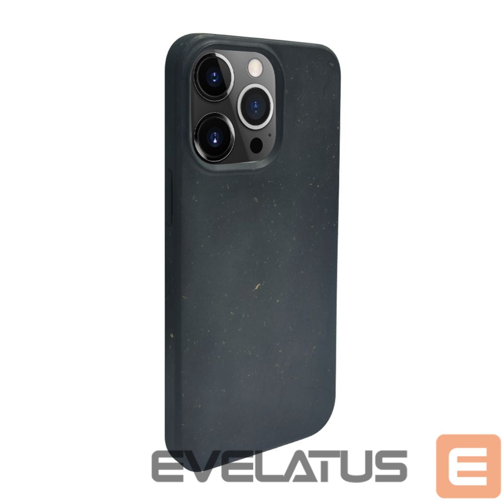 Aizmugurējais vāciņš iLike Apple iPhone 14 Pro Silicone plastic case Eco Print Design Black