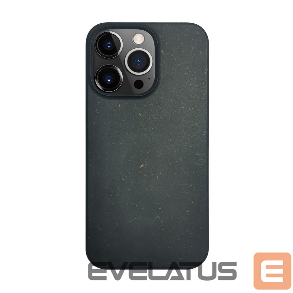 Aizmugurējais vāciņš iLike Apple iPhone 14 Pro Silicone plastic case Eco Print Design Black