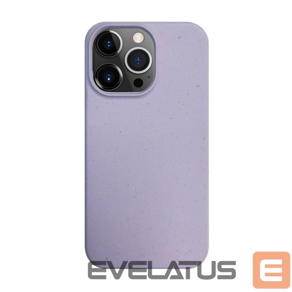 Aizmugurējais vāciņš iLike Apple iPhone 14 Pro Silicone plastic case Eco Print Design Flower Purple