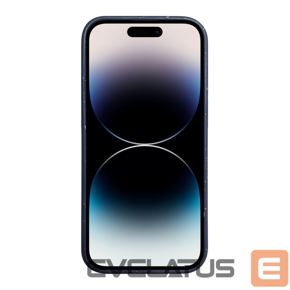 Aizmugurējais vāciņš iLike Apple iPhone 14 Pro Silicone plastic case Eco Print Design Blue