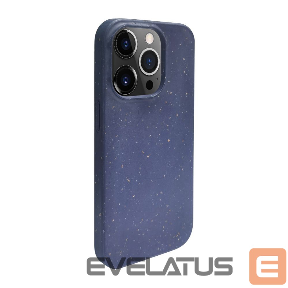 Aizmugurējais vāciņš iLike Apple iPhone 14 Pro MaxSilicone plastic case Eco Print Design Blue