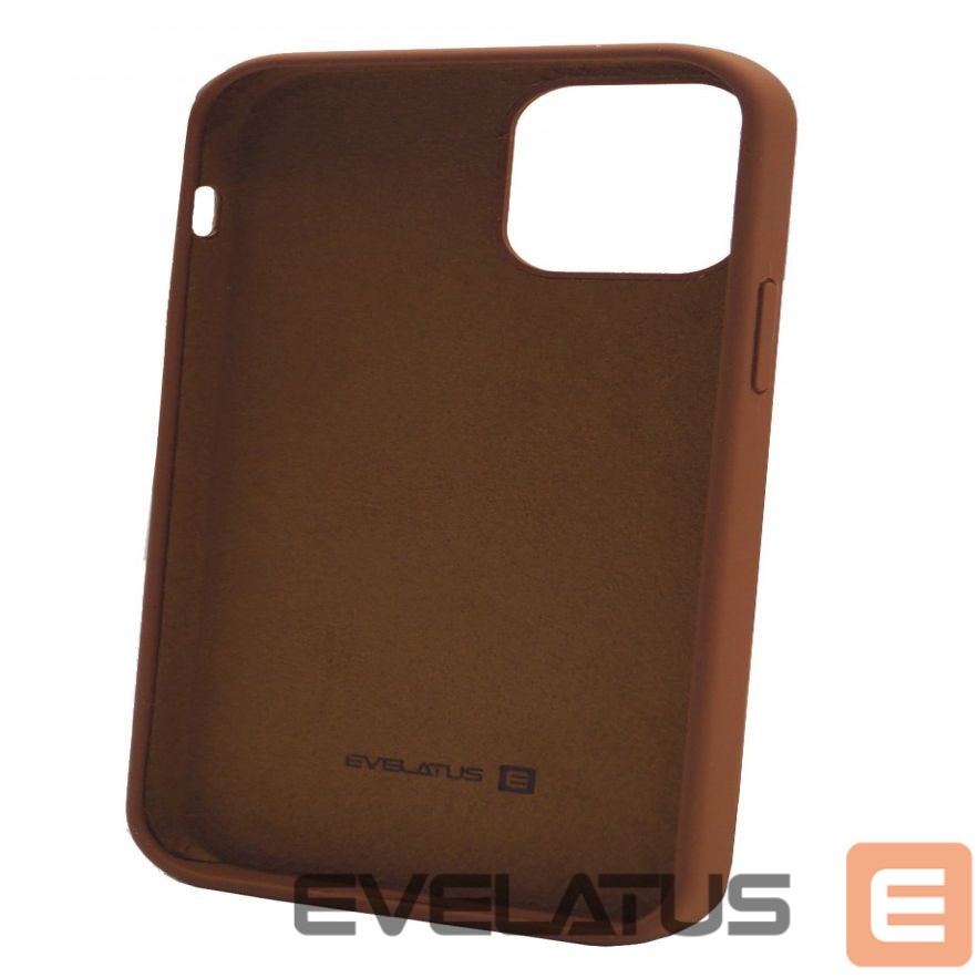 Aizmugurējais vāciņš Evelatus Apple iPhone 12/12 Pro Premium Soft Touch Silicone Case Dark Coffee