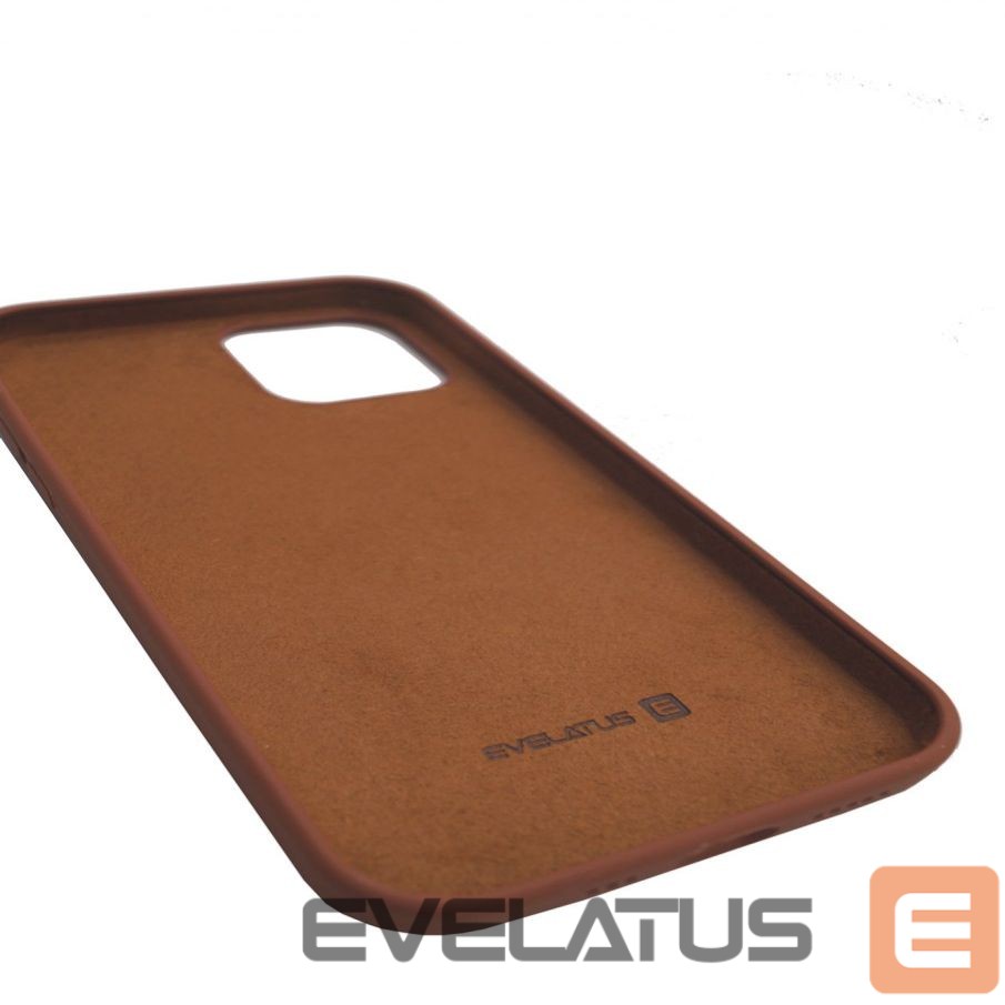 Aizmugurējais vāciņš Evelatus Apple iPhone 12/12 Pro Premium Soft Touch Silicone Case Dark Coffee