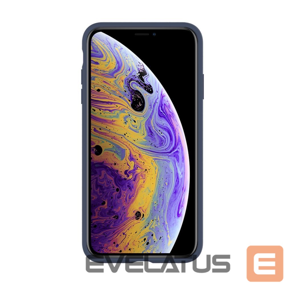Aizmugurējais vāciņš Evelatus Apple iPhone Xs Max Premium Soft Touch Silicone Case Midnight Blue
