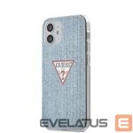 Aizmugurējais vāciņš Guess Apple iPhone 12 mini 5.4'' PC/TPU Denim Triangle Cover Light Blue