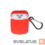 Maciņš austiņām GreenGo Apple AirPods Silicone Case with Hook Red