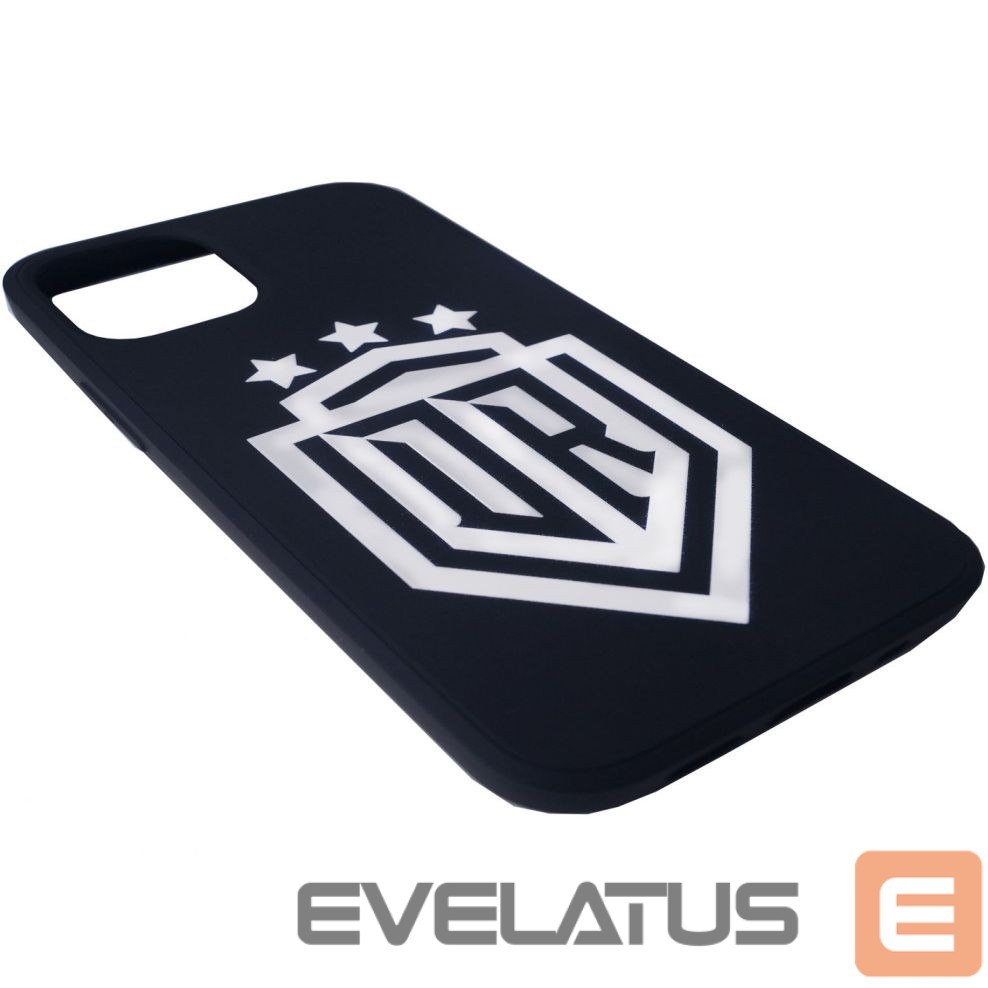 Aizmugurējais vāciņš Evelatus iPhone 12 Pro Soft Touch Silicone Case DR Logo N1 White Black