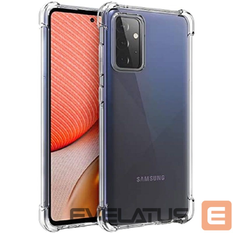 Aizmugurējais vāciņš Evelatus Samsung Galaxy A72 Military Shockproof Silicone Case TPU Transparent