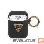 Maciņš austiņām Guess - AirPods Guess Triangle Silicone Case Black