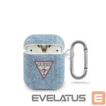 Maciņš austiņām Guess  AirPods Denim Triangle Case Light Blue