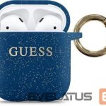 Maciņš austiņām Guess - AirPods Silicone Case Blue