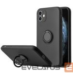 Aizmugurējais vāciņš iLike Apple IPHONE 14 PRO MAX SILICONE RING Black