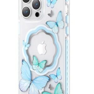 Aizmugurējais vāciņš Kingxbar Apple iPhone 14 Pro Max MagSafe Butterfly Series magnetic case Blue