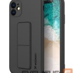 Aizmugurējais vāciņš Wozinsky Apple iPhone 12 Pro Max silicone case with stand Black