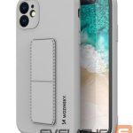 Aizmugurējais vāciņš Wozinsky Apple iPhone 12 Pro Max Kickstand Case silicone case with stand Silver