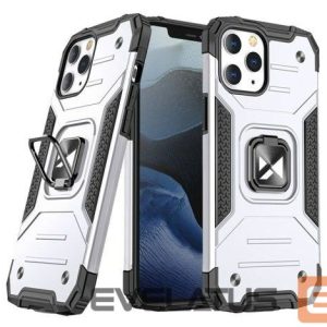 Aizmugurējais vāciņš Wozinsky Apple iPhone 13 Pro Max Ring Armor Case Kickstand Tough Rugged Cover Silver