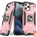Aizmugurējais vāciņš Wozinsky Apple iPhone 13 rose Ring Armor Case Kickstand Tough Rugged Cover Pink