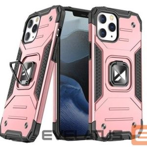 Aizmugurējais vāciņš Wozinsky Apple iPhone 13 rose Ring Armor Case Kickstand Tough Rugged Cover Pink