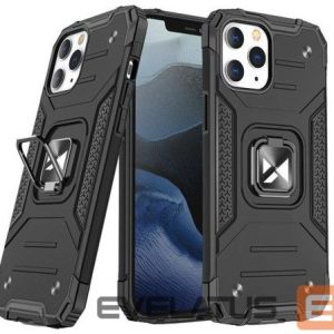 Aizmugurējais vāciņš Wozinsky Apple iPhone 13 Pro Ring Armor Case Kickstand Tough Rugged Cover Black
