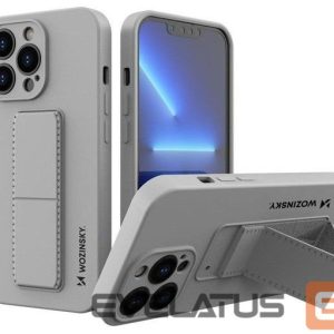 Aizmugurējais vāciņš Wozinsky Apple iPhone 13 Kickstand Case silicone case with stand Grey