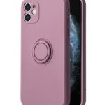 Aizmugurējais vāciņš iLike Apple IPHONE 13 SILICONE RING Purple