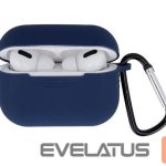 Maciņš austiņām iLike Apple Case for Airpods Pro 2 dark blue with hook