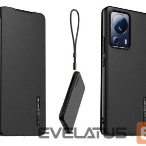Aizmugurējais vāciņš Xiaomi - 13 Lite with Necklace Book Case Black