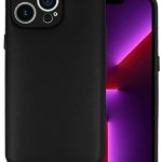 Aizmugurējais vāciņš iLike Samsung GALAXY A14 4G LEATHER 3D CASE Black