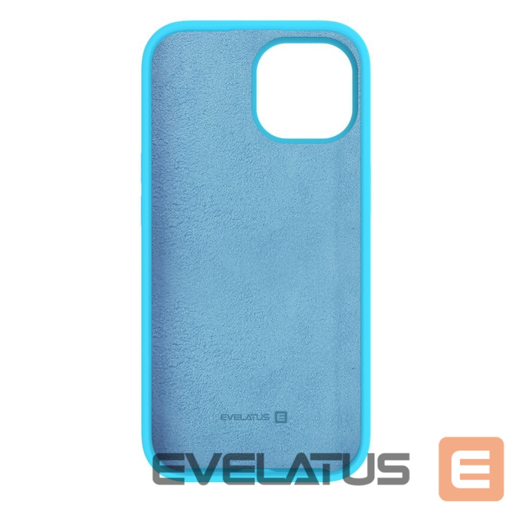Aizmugurējais vāciņš Evelatus Apple iPhone 15 Plus Premium Soft Touch Silicone Case Cyan Blue