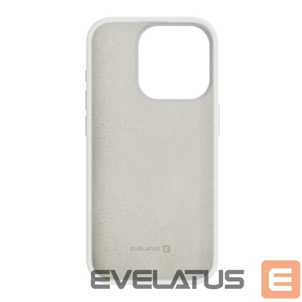 Aizmugurējais vāciņš Evelatus Apple iPhone 15 Pro Premium Soft Touch Silicone Case White