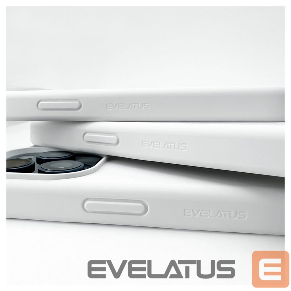 Aizmugurējais vāciņš Evelatus Apple iPhone 15 Pro Premium Soft Touch Silicone Case White