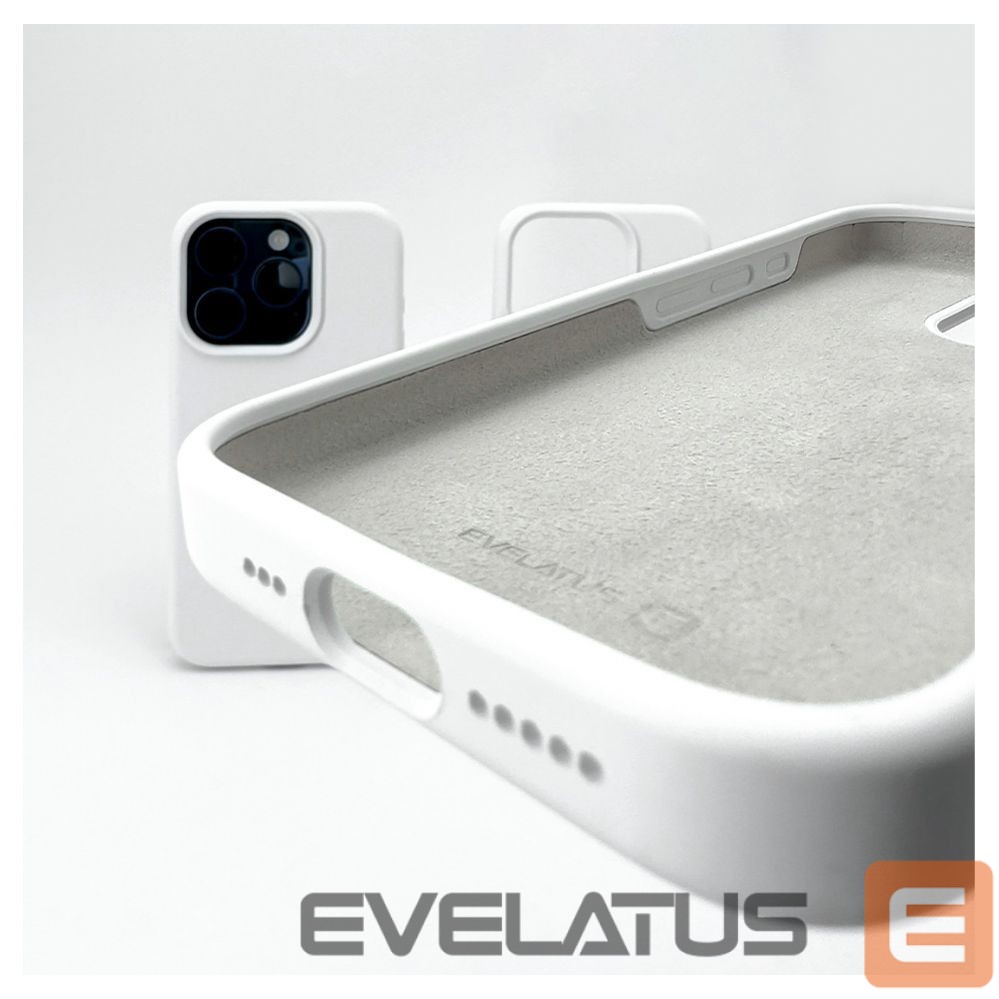 Aizmugurējais vāciņš Evelatus Apple iPhone 15 Pro Premium Soft Touch Silicone Case White