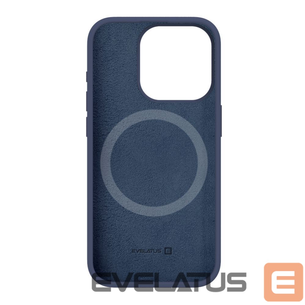 Aizmugurējais vāciņš Evelatus Apple iPhone 15 Pro Premium Magsafe Soft Touch Silicone Case Midnight Blue