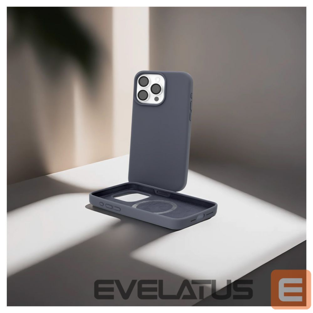 Aizmugurējais vāciņš Evelatus Apple iPhone 15 Pro Premium Magsafe Soft Touch Silicone Case Midnight Blue