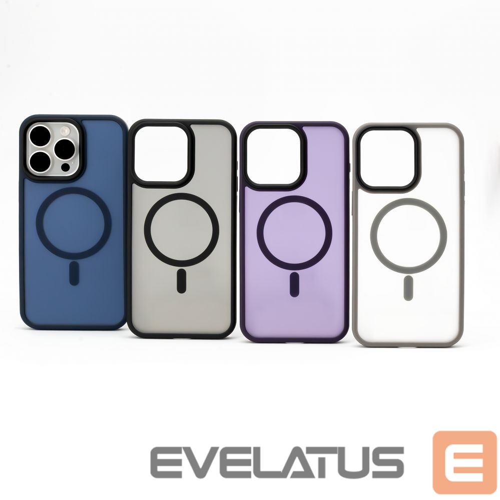 Aizmugurējais vāciņš Evelatus Apple iPhone 15 Pro Hybird Case With Magsafe PC+TPU Silver