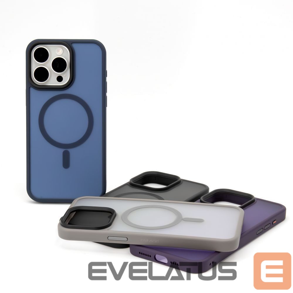 Aizmugurējais vāciņš Evelatus Apple iPhone 15 Pro Hybird Case With Magsafe PC+TPU Silver
