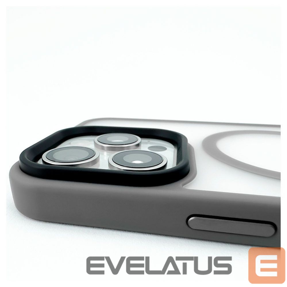 Aizmugurējais vāciņš Evelatus Apple iPhone 15 Pro Hybird Case With Magsafe PC+TPU Silver