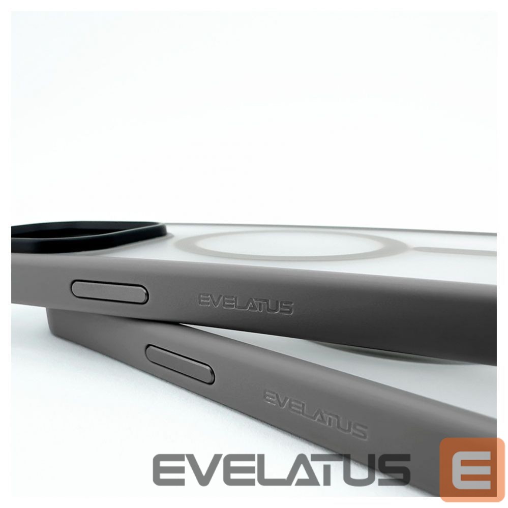 Aizmugurējais vāciņš Evelatus Apple iPhone 15 Pro Hybird Case With Magsafe PC+TPU Silver