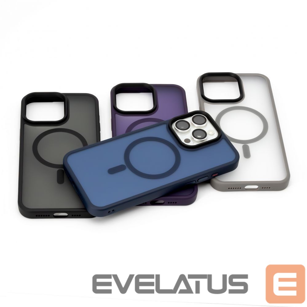 Aizmugurējais vāciņš Evelatus Apple iPhone 15 Pro Hybird Case With Magsafe PC+TPU Silver
