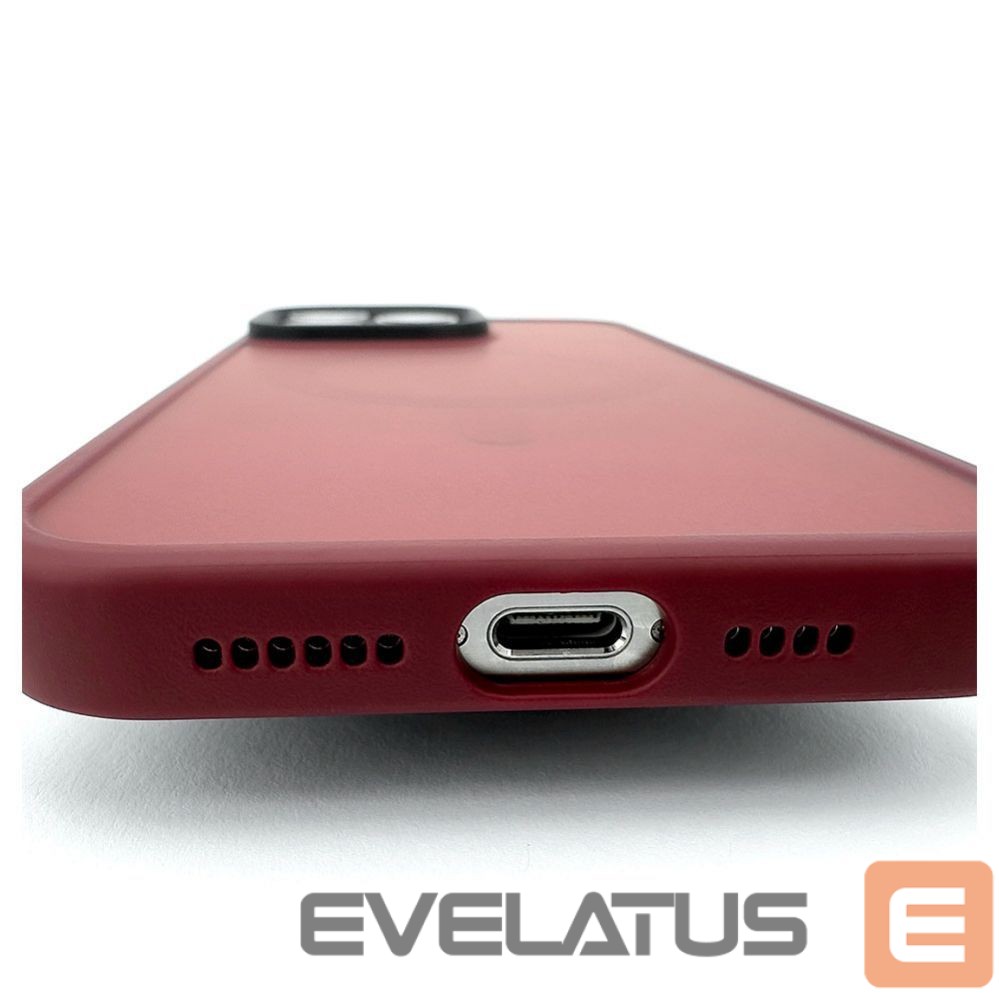 Aizmugurējais vāciņš Evelatus Apple iPhone 15 Pro Max Hybird Case With Magsafe PC+TPU Plum